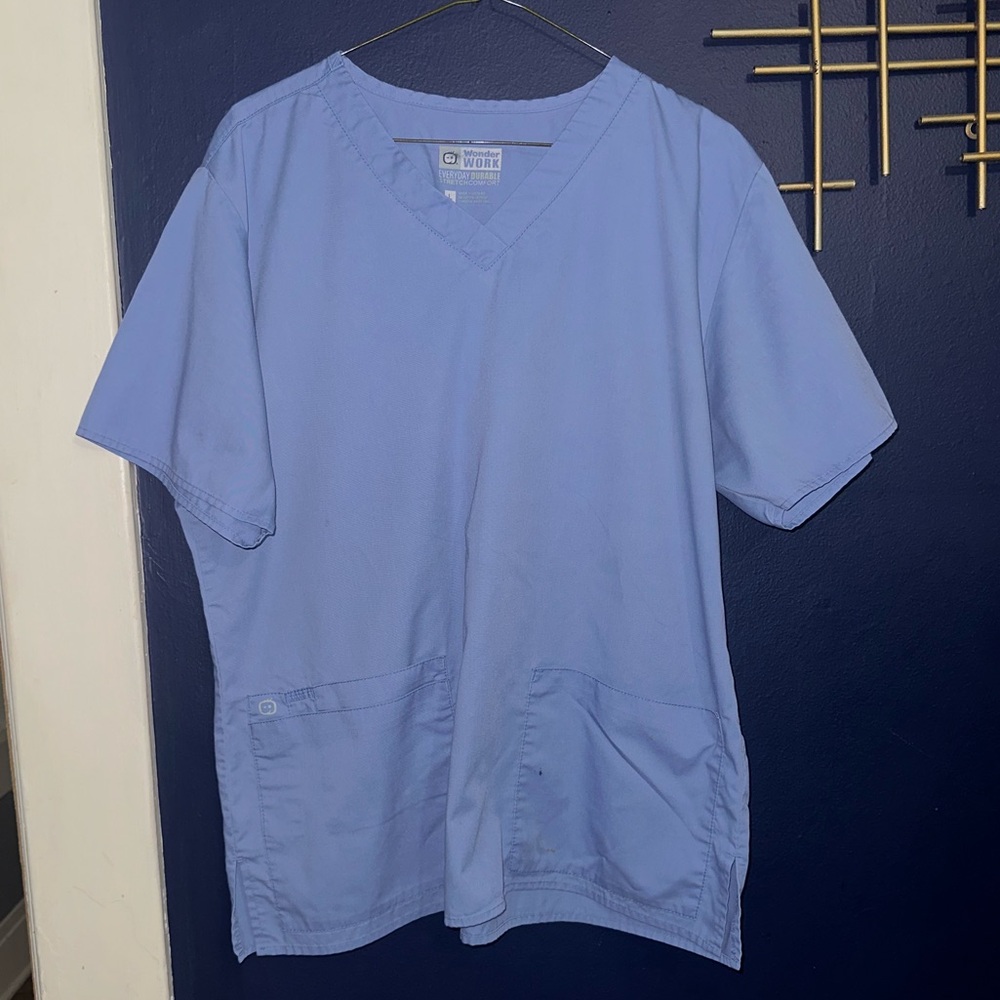 Unisex Wonder work scrub top size L